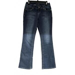 Maurices Curvy Jeans Womens 5/6 Regular Jeans Western Bootcut Dark Denim Jeans